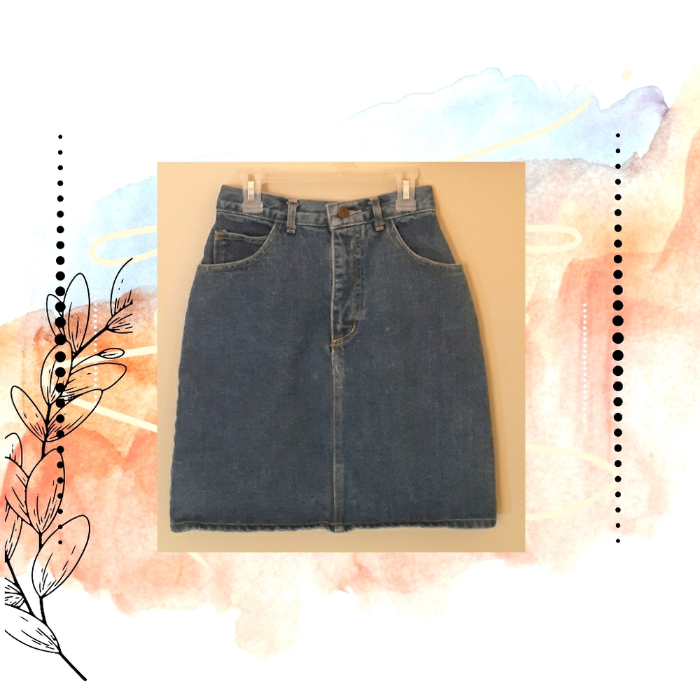 Denim mini skirt